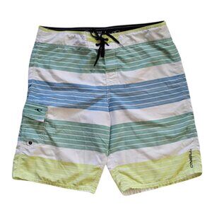 O'Neill Men's 34 Board Shorts Swim Trunks Surf Beach Cargo Pocket Drawstring